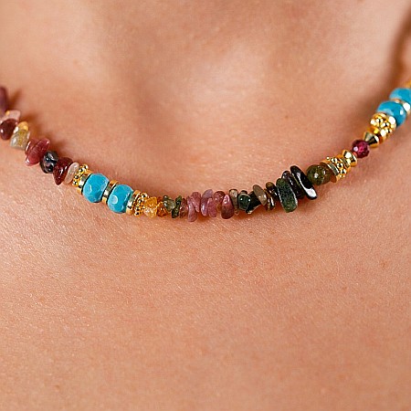 Colier Turmalina Colorata Cipsuri Anand, imbratiseaaza frumusetea naturii [8]