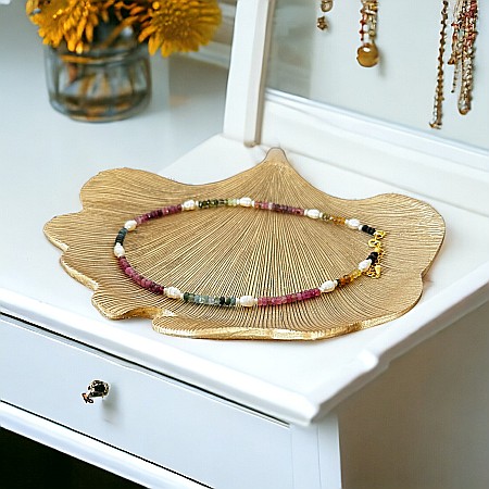 Descopera Magia si Eleganta in Colierul Nostru Unic din Perle Naturale si Cristale de Turmalina Multicolora cu argint [1]