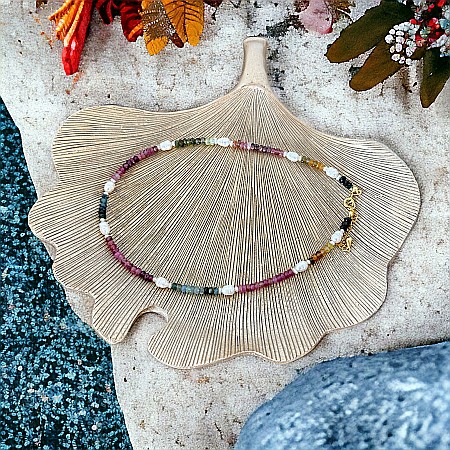 Descopera Magia si Eleganta in Colierul Nostru Unic din Perle Naturale si Cristale de Turmalina Multicolora cu argint [6]