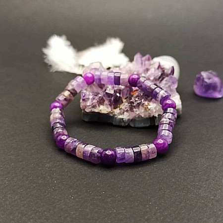 Dormi mai bine cu bratara din cristale de Ametist si Jad Serenity [4]