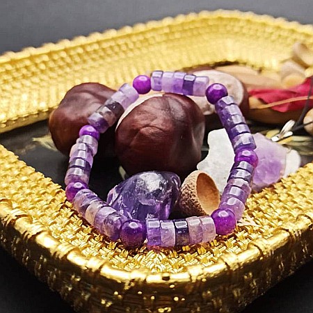 Dormi mai bine cu bratara din cristale de Ametist si Jad Serenity [3]