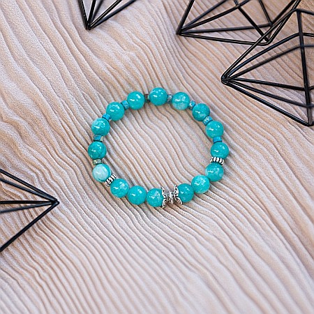 Bijuterii Amazonit - Florena, bratara femei handmade din cristale de Amazonit