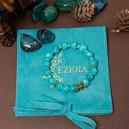 Florena, bratara femei handmade din cristale de Amazonit [1]