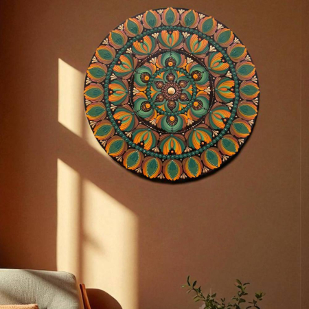 Mandala „Ecou al Pamantului” – Armonia naturii in culori terestre, 40 cm [4]