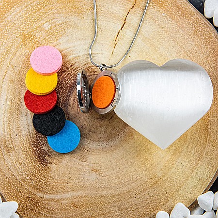 Medalion Difuzare Uleiuri Esentiale, Aromaterapie COPACUL VIETII cu Lant Snake, din Otel Inoxidabil, 2.5 cm [5]