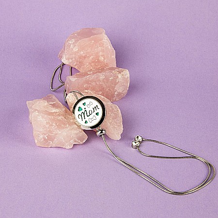 Medalion Difuzor Uleiuri Esentiale, Aromaterapie, Mom, cu Lant Snake din Otel Inoxidabil, 52.5 cm [3]