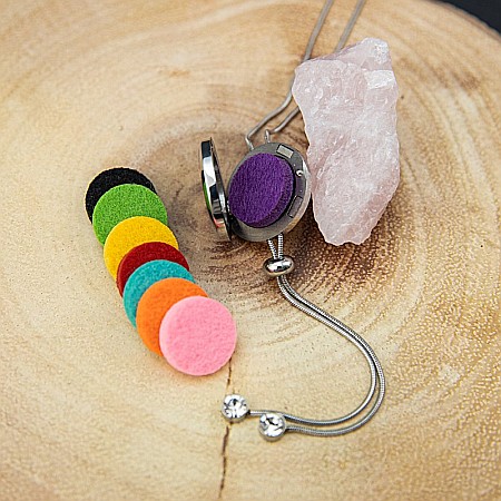 Medalion Difuzor Uleiuri Esentiale, Aromaterapie, Mom, cu Lant Snake din Otel Inoxidabil, 52.5 cm [6]