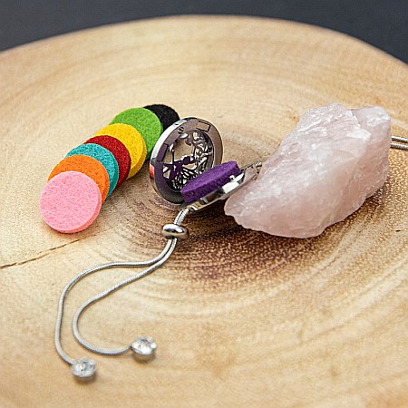 Medalion Difuzor Uleiuri Esentiale, Aromaterapie, TINKER BELL, cu Lant Snake din Otel Inoxidabil, 52.5 cm [8]