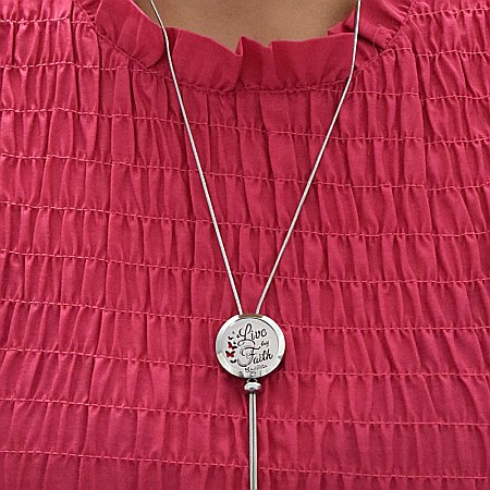 Medalion Pentru Aromaterapie LIVE by FAITH, cu Lant Snake din Otel Inoxidabil, 52.5 cm [7]