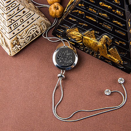 Medalion Pentru Aromaterapie LIVE by FAITH, cu Lant Snake din Otel Inoxidabil, 52.5 cm [2]