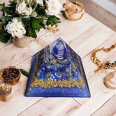 Orgoni - Obtine o perspectiva asupra scopului vietii tale cu piramida orgonica din cristale Lapis Lazuli