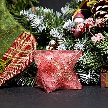 Orgoni - Orgonit Merkaba, Pietre Semipretioase de Cuart Roz, 6cm