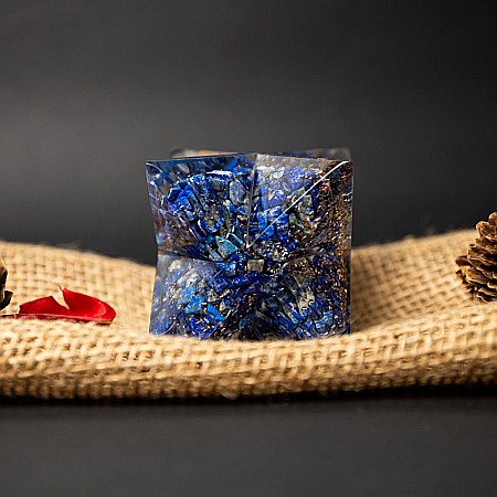 Orgonit Merkaba, pietre semipretioase Lapis Lazuli, 6cm [3]