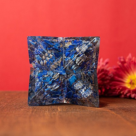 Orgonit Merkaba, pietre semipretioase Lapis Lazuli, 6cm [2]