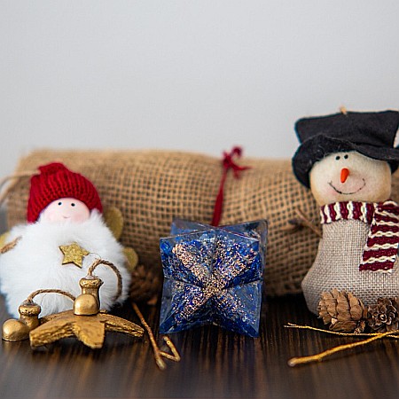 Orgonit Merkaba, pietre semipretioase Lapis Lazuli, 6cm [4]