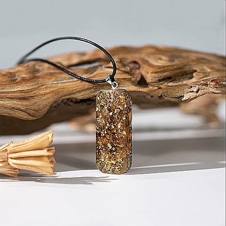 Pandantiv Orgonic pentru barbati Cu Cruce - Colier Energetic din Cristale de Ochi De Tigru [1]