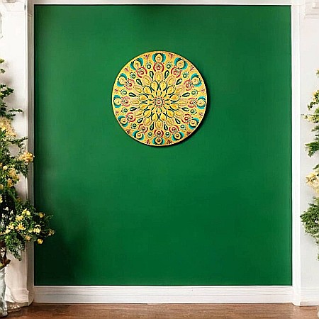 Pictura Mandala Unicat decoratiune pentru Craciun, 30 cm [2]