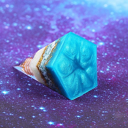 Piramida Orgonica Avi cu cristale de Amazonit, piatra luminoasa si cupru [3]