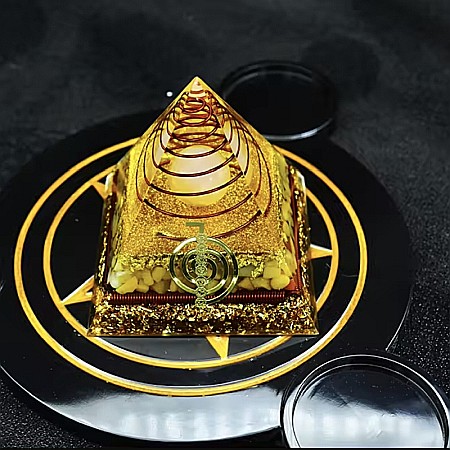 Piramida orgonica Nidhi pentru meditatie care aduce abundenta si noroc, piramida energetica Reiki [2]