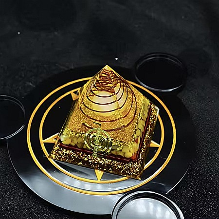 Piramida orgonica Nidhi pentru meditatie care aduce abundenta si noroc, piramida energetica Reiki [3]