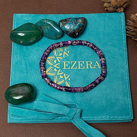 Set 3 bratari handmade Esther din piatra naturala de Jasp Sediment Marin si Cuart Roz [9]