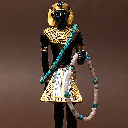 Set 2 bratari handmade Krishna dama din pietre naturale de Turcoaz Sediment Marin si Jasp Roz [9]