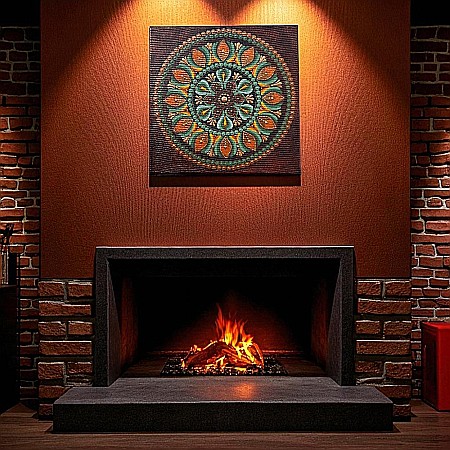 Tablou Mandala Linistea Pamantului – simte calmul si energia blanda a acestui element vital. [3]