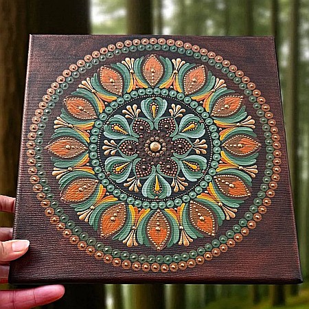 Tablouri Mandala - Tablou Mandala Linistea Pamantului – simte calmul si energia blanda a acestui element vital.