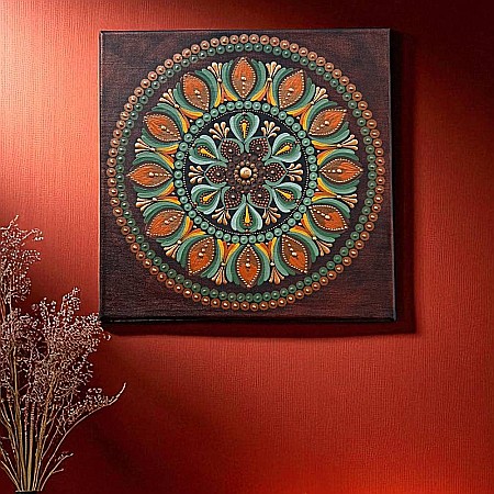 Tablou Mandala Linistea Pamantului – simte calmul si energia blanda a acestui element vital. [4]