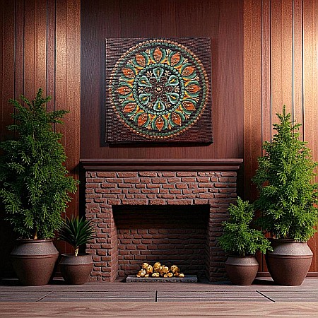 Tablou Mandala Linistea Pamantului – simte calmul si energia blanda a acestui element vital. [5]