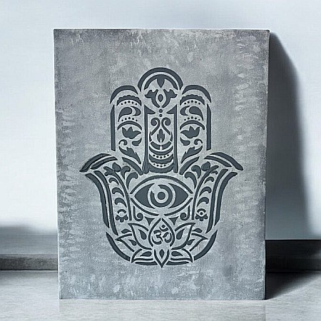 Tablou pe canvas pictat manual Mana Fatimei/Hamsa [2]