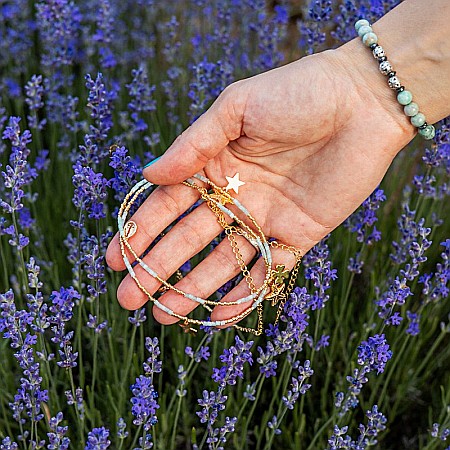 WOW! Lant de talie/Corp versatil din cristale de Acvamarin, placat cu aur de 18K [5]