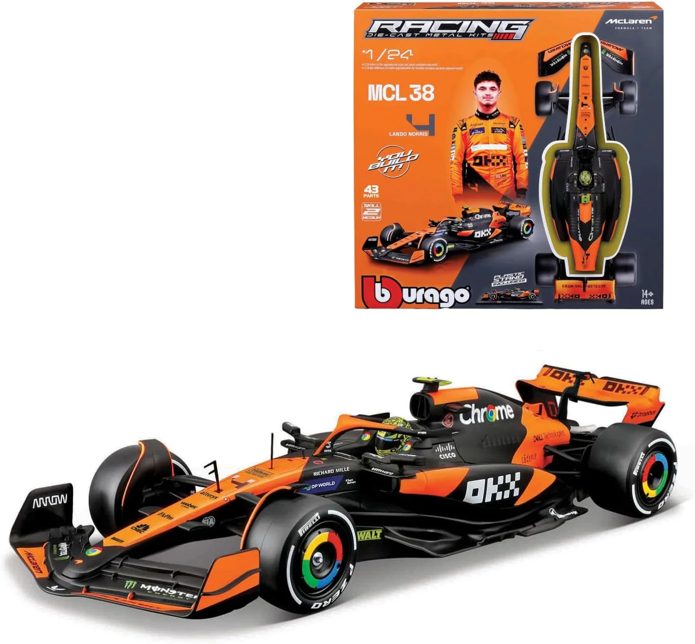 KIT MODEL MCLAREN MCL38 20241:24 Norris Formula 1 [1]