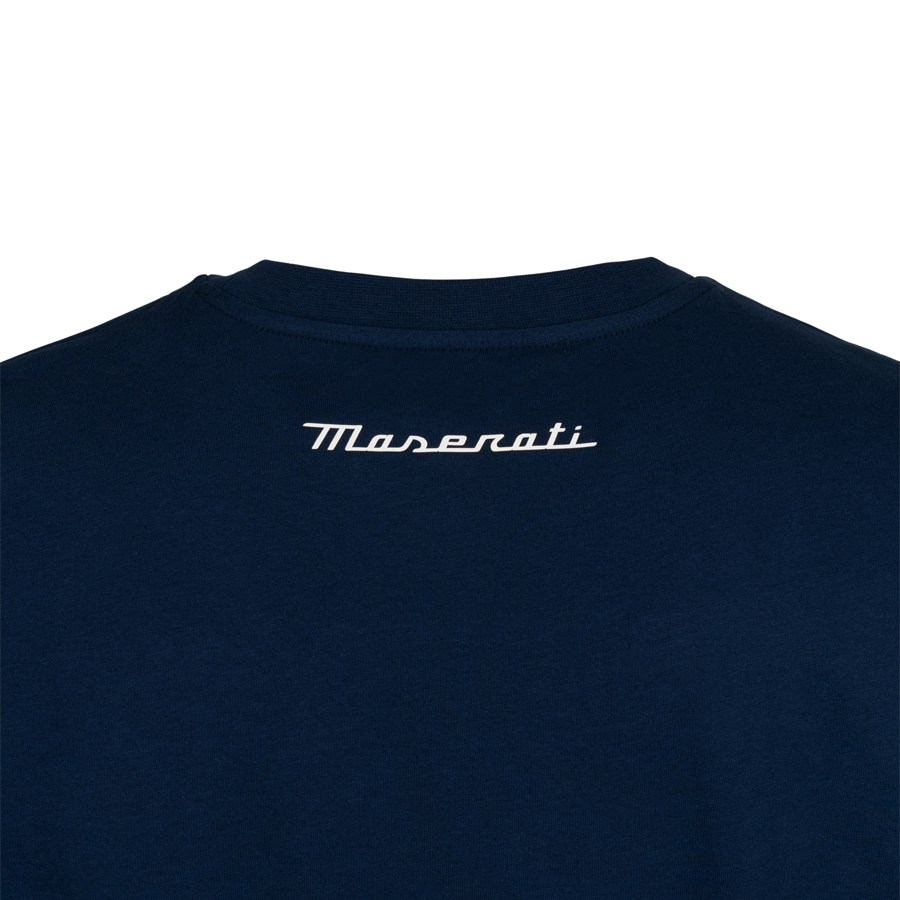 Tricou Maserati bleumarin cu trident mare din cauciuc [2]