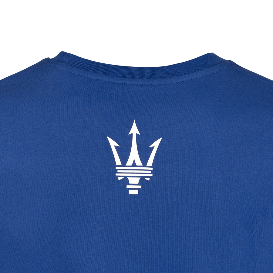 Tricou Maserati albastru cu imprimeu cauciucat [3]