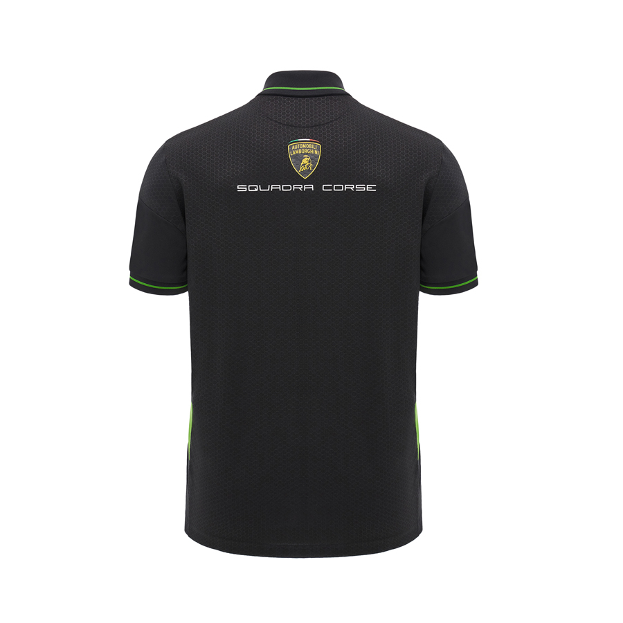 Tricou Polo Automobili Lamborghini Squadra Corse Negru/Verde [2]