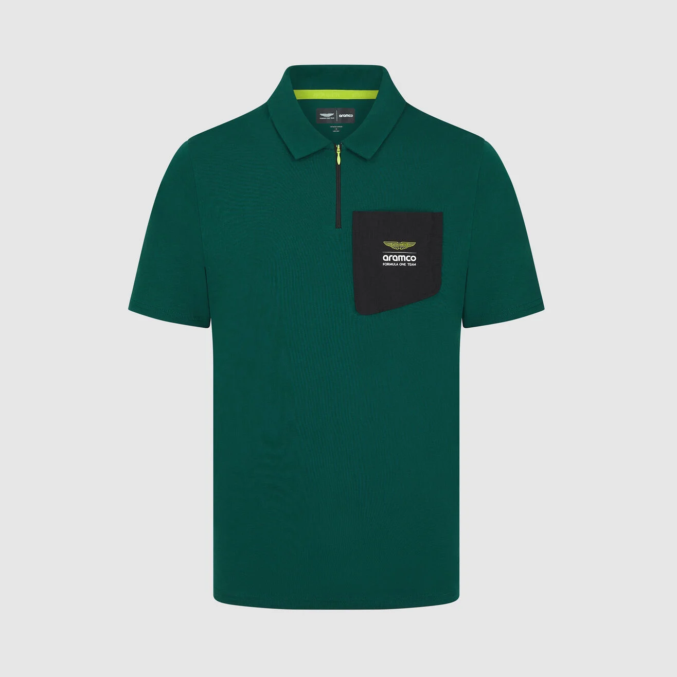 Tricou polo cu logo de buzunar Aston Martin F1 Team [1]