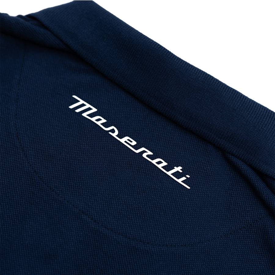 Tricou Polo Maserati Trident Albastru Navy [3]