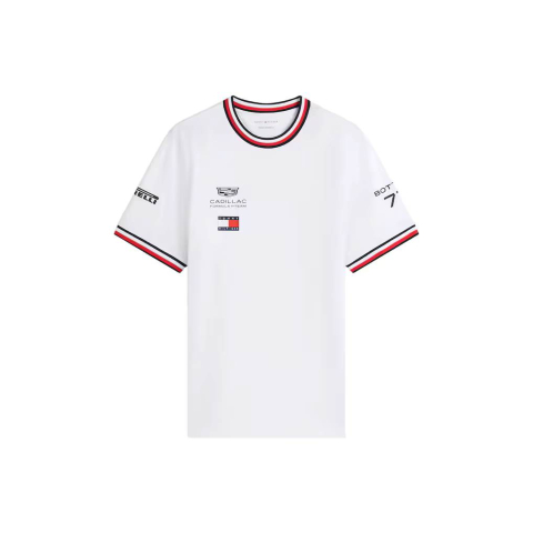 Cadillac F1 Team - Tricou Cadillac Tommy Hilfiger 2026 Valtteri Bottas 77 Team - Alb