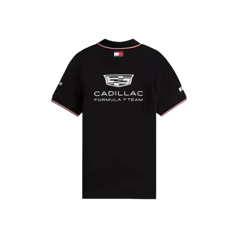 Tricou polo Cadillac Tommy Hilfiger 2026 Sergio Perez Team - Negru [1]