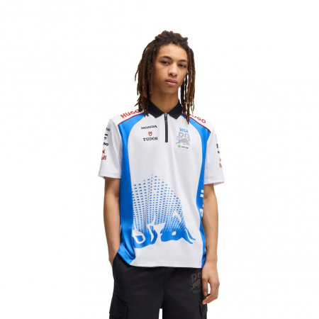 Tricou polo VCARB Hugo 2025 Team - Alb [3]