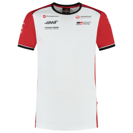 Haas - Tricou Haas F1 Team alb, cu imprimeu mulat