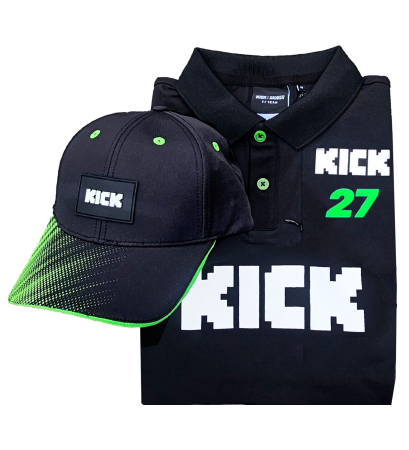 Kick Sauber - Tricou polo Kick + șapcă Kick Hülkenberg