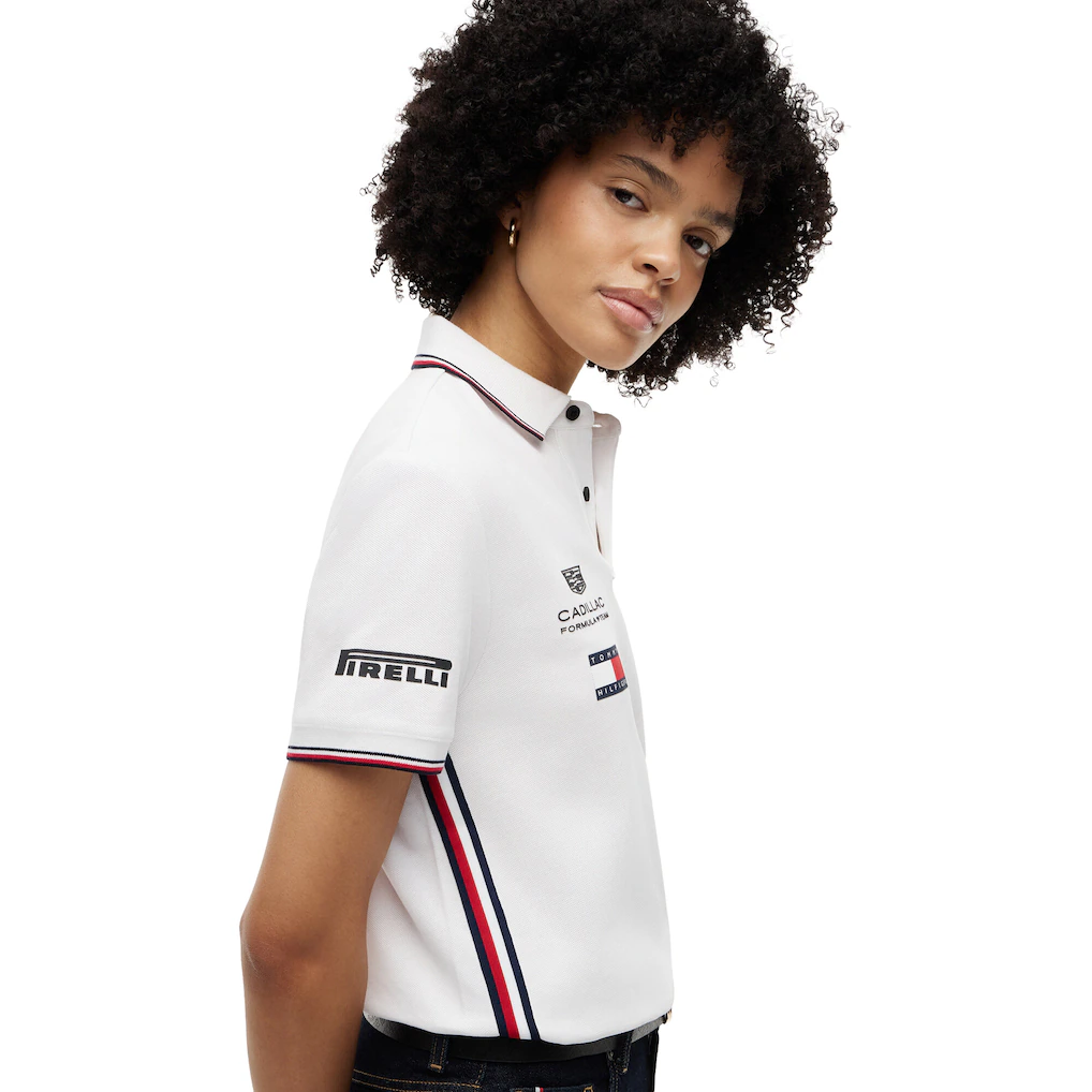 Tricou polo Cadillac Tommy Hilfiger 2026 Sergio Perez Team - Alb [2]