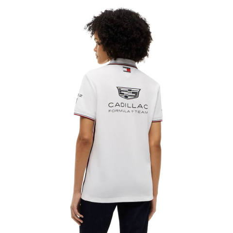 Tricou polo Cadillac Tommy Hilfiger 2026 Sergio Perez Team - Alb [1]