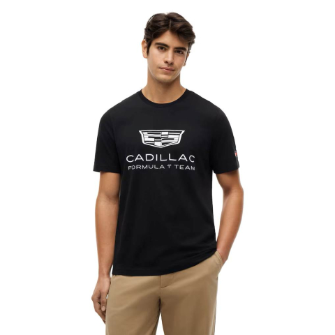 Cadillac F1 Team - Tricou Cadillac Tommy Hilfiger cu logo mare - Negru