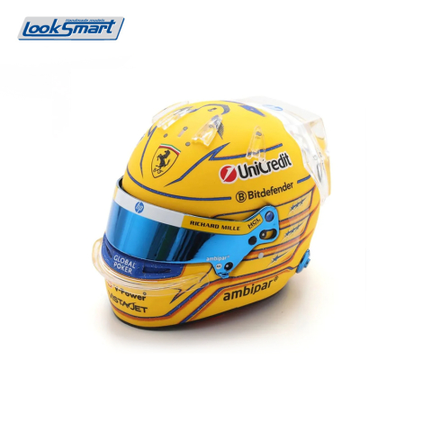 Cască mini 1:5 Lewis Hamilton – Scuderia Ferrari HP Miami GP 2025 [1]