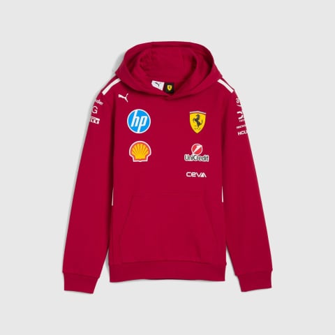 Scuderia Ferrari - Hanorac cu glugă Scuderia Ferrari 2025 Team - Copii