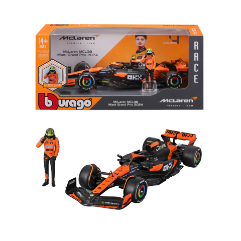Monoposturi F1 - Monopost McLaren F1 MCL38 1:24 – #4 Lando Norris cu Pilot