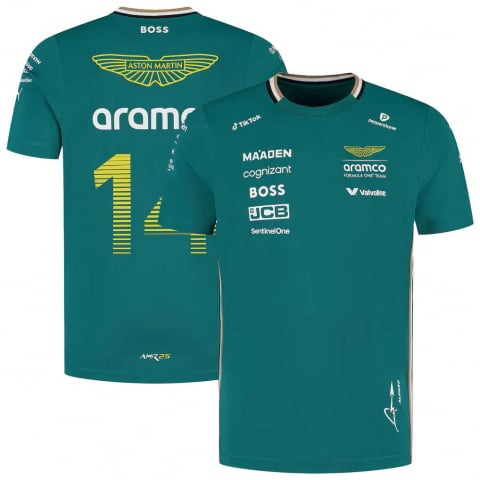 Aston Martin - Tricou Aston Martin Aramco Cognizant F1 2025, pilotul echipei Fernando Alonso